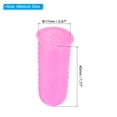 thumbnail image 2 of Protector de punta de dedo de silicona Uxcell, cubre dedales de goma, rosa, tamaño mediano, paquete de 10, 2 of 5