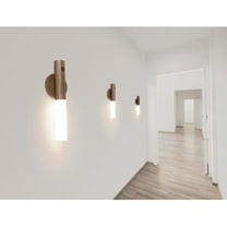 Wall Sconces Lighting Porch Light 2700-3200K Bedroom Induction Lamp Indoor Decorative Lighting - Walnut