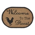 thumbnail image 5 of VHC Brands Coir Welcome Door Mat, Entry Rug, with PVC Backing, for Indoor Outdoor Use, Down Home Collection, Oval 20x30 Doormat, Welcome to the Roost, Natural, 5 of 6