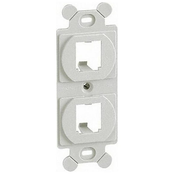 Panduit 106 Module Frame,Mini Com,2 Port,White CF1062WHY