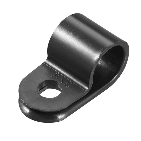Unique Bargains 30Pcs Black Nylon R-type Cable Clamp Organizer Cord Clips for Wire Management 9.5mm CC-2