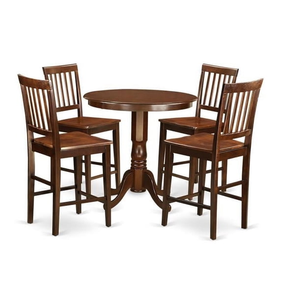 Dining Counter Height Pub Table & 4 Room Chairs, Jackson