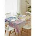 thumbnail image 4 of Blue Abstract Tablecloth Rectangle Table Cloth 60x84 , Waterproof Tablecloth Outdoor Table Cloth, Orange Yellow Gradient Stone Brushwork Washable Table Cover for Kitchen Dining Party, 4 of 8
