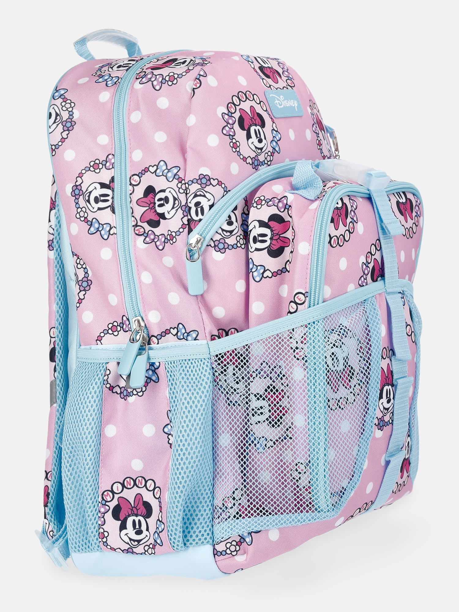 Disney Minnie Mouse Girls 17" Modern Backpack Set, Pink