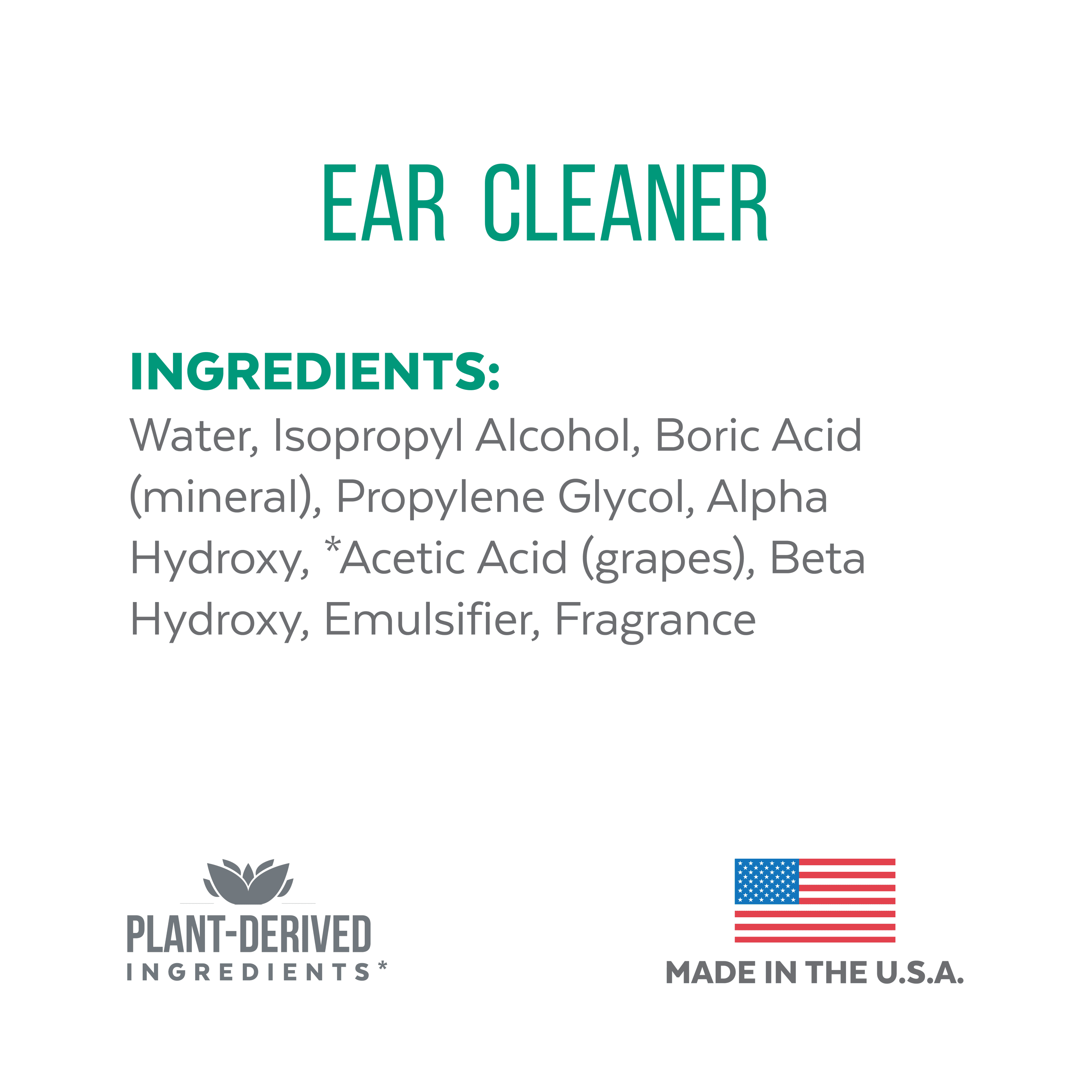 Naturel Promise Clinic Aid Ear Cleaner for Dogs & Cats, Fast Acting, 4oz