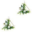 thumbnail image 1 of Cateissary Decoraciones de boda: fácil de limpiar, bajo mantenimiento, larga duración, elegante flor artificial, interior o exterior, rosa Rosa blanca delta 2piezas, 1 of 6