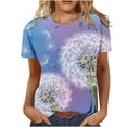 thumbnail image 1 of Camisas Awdenio para mujer, liquidación, blusas de moda para tallas pequeñas, estampadas, mangas 3/4, cuello redondo, blusas casuales, ofertas, 1 of 6