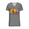 thumbnail image 2 of VKOYWKM Womens Funny Thanksgiving Shirts Short Sleeve Fall T-Shirts Pumpkin Graphic Tees V Neck Thanksgiving Halloween Tops Loose Fit Blessed T Shirts, 2 of 4
