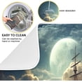 thumbnail image 2 of Sailing Ship Dish Drying Mat, Absorbent Microfiber Pad Protector For Kitchen Counter Top Mat Dish Drainboard 16x18in, 2 of 7