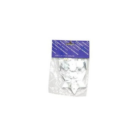 Alef Judaica D119 Silver Star Foiled Garland - Dozen