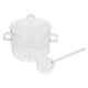 thumbnail image 1 of Olla de vidrio para cocinar, cacerola de vidrio con tapa, resistente al calor, olla transparente para estofado, olla para sopa ramen, pasta y fideos, 1500 ml, 1 of 7