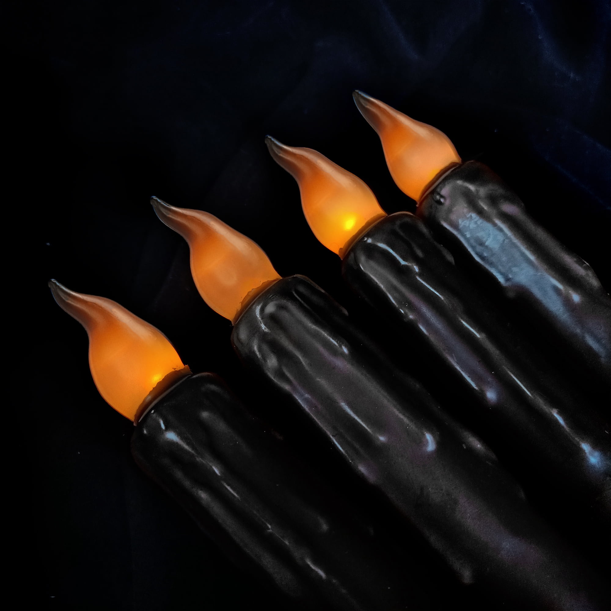 Flameless Candle Taper Candlesticks,4pcs Real Wax LED Tapered Dipped Candles 6 INCH Battery Powered Chandelier Remote Candle Sticks for Weddings Vigil Harry Potter