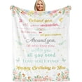 thumbnail image 1 of LHSHID Birthday Gifts for Women Girls Cozy Happy Birthday Pink Floral Throw Blanket Gift for Her Best Birthday Gift Ideas for Wife Female Friends Daughter Mom Granddaughter Bday Present 40"x50", 1 of 9