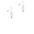 thumbnail image 2 of Delight Jewelry Goldtone Mini October - Hot Pink Crystal Heart Silvertone Leaf French Earrings, 2 of 5