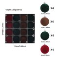 thumbnail image 6 of 16 Pcs Velvet Christmas Balls Plastic Decorative Hanging Ornament Xmas Bulb Decorations, 6 of 7