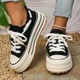 thumbnail image 2 of uvwlwu Casual Shoes for Women Shoes With Thick Sole For Everyday Wear Stylish Low Top Sneakers With Lace Up Design Comfortable Fashion Footwear For All Seasons For Jeans, 2 of 9