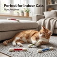 thumbnail image 6 of BESEW7 Cat Chew Toys for Indoor Boredom, Kitten Teething Toys 6 Pack Cotton Chew Sticks, Interactive Cat Toys for Aggressive Chewers, Teething Ropes for Play Beige, 6 of 9