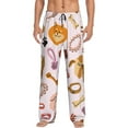 thumbnail image 2 of Goofa Cute Dog Printed Soft Pajama Pants for Men, Wide Leg Comfy Casual Lounge Yoga Pants-Small, 2 of 9