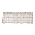thumbnail image 2 of veasfak Embroidered Checked Window Voile Valance Room Privacy Tier Curtains Panels - Red 137x91.5cm, 2 of 9