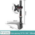 thumbnail image 2 of Soporte de escritorio para monitor de 14 a 27 pulgadas con brazo articulado, base grande, altura ajustable y estable, incluye soporte y base de almacenamiento para escritorio., 2 of 5