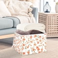 thumbnail image 3 of Yayeee Collapsible Cube Storage Bin with Lid Fabric Closet Decorative Basket with Handles, Small Floral Blooms, 3 of 7
