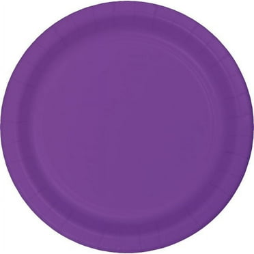 Touch of Color Lunch Plastic Plate, 7", Amethyst, 20 Ct