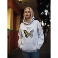 thumbnail image 2 of Leopard Butterfly Quote Hoodie Women -Image by Shutterstock, Female Large, 2 of 4
