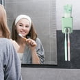 thumbnail image 2 of Unique Bargains Wall Mounted Toothbrush Holders Toothbrush Holder Organizers Wall Mounted Toothbrush Storage Green, 2 of 7