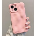 thumbnail image 1 of Étui pour iPhone 13 Pro Max, Couleur Unie Mignonne Forme Ondulée Bouclée Antichoc TPU Pare-Chocs Étui de Téléphone, 1 of 5