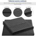 thumbnail image 3 of Juego de Sabana King Size Bluelander, Diseño de Rayas, Negro, 3 of 5