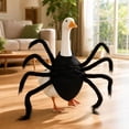 thumbnail image 5 of AZXY Halloween Porch Goose Outfit, Halloween Decorations Outdoor Furry Giant Spider Costume Set for 23 Inch Cement Plastic Porch Goose Statue, Lawn Patio Fall Party Ornament, 5 of 7