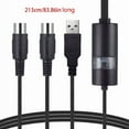 thumbnail image 4 of USB to MIDI Cable Converter 2 in 1 PC to Synthesizer Music Studio Keyboard, 4 of 9