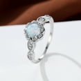 thumbnail image 1 of Elegant Opal Flower Lace Eternity Ring - 18K Gold Plated Wedding Engagement Ring for Women and Girls - Perfect for Parties and Banquets, 1 of 4