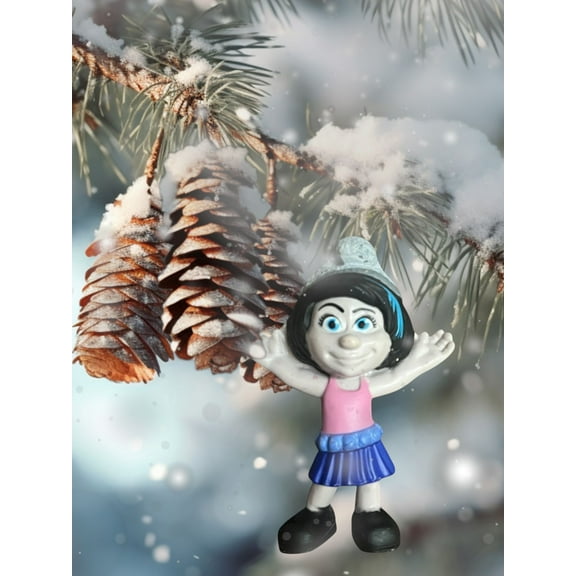 The Smurfs PVC Figure Ornament Figurine Holiday Charm Smurf 2” Gift