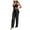 Black, variant on Sparkly Pants Wide Leg Pants for Women Palazzo Jumpsuits Pajamas Straight-Leg Long High Gold Snowpants for Womens,S