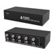 thumbnail image 2 of Audio Splitter 1 in 4 Out RCA L/R Aux Stereo Audio Splitter 1X4 Audio Distributor for PC DVD Speake, 2 of 5