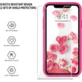 thumbnail image 4 of for iPhone 11 Case with 2 Pack Screen Protector,Liquid Silicone Soft Gel Rubber Slim Cover with Microfiber Cloth Lining Cushion Shockproof Phone Case for iPhone 11 6.1", Hot Pink, 4 of 8