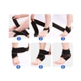 thumbnail image 4 of SHAR One Pair (Gray, Non-Slip) Adjustable Breathable Elastic Nylon Ankle Support Brace Fit Most Sizes Sports Use, 4 of 5