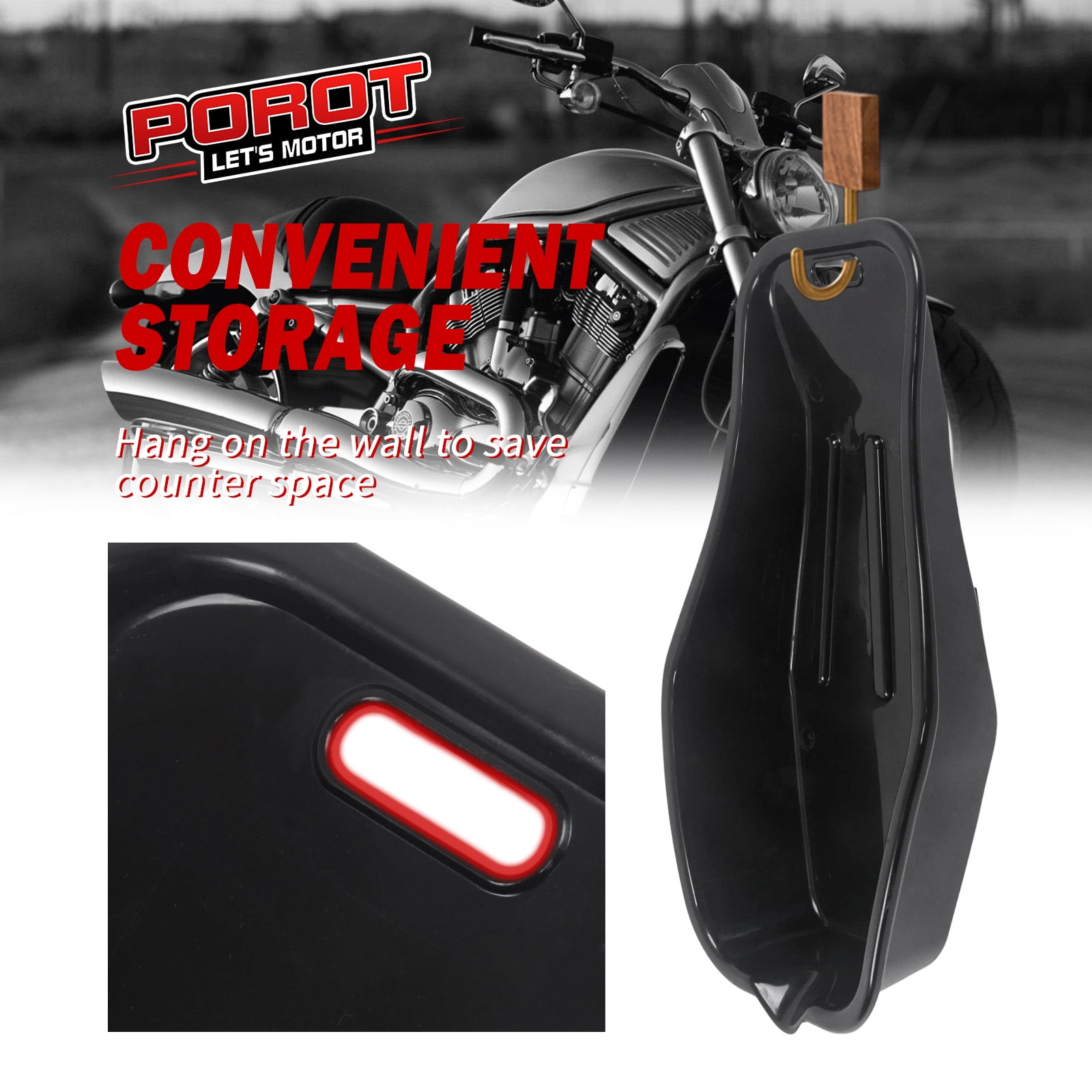 Porotmotor Oil Drain Pan 2L Tray Container Storage for Low Profile Motorcycle Oil Change Splash Repair Recovery
