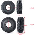 thumbnail image 5 of Neumáticos de rueda Tholdsy 123mmX48mm 1,9 pulgadas para 1/10 SCX10 Crawler, 5 of 5