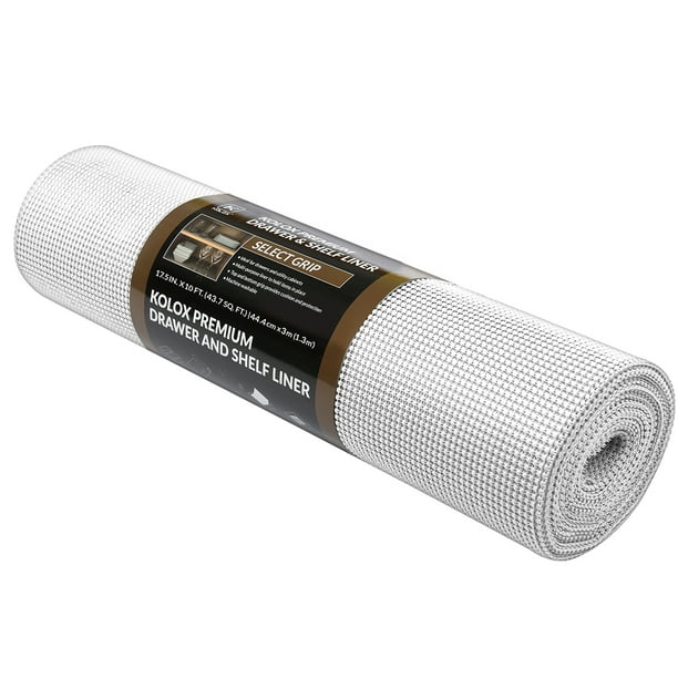 Drawer and Shelf Liner, Non Adhesive Roll, 17.5 Inch x 10 FT, Durable