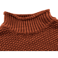thumbnail image 5 of PrettyGuide Women's Sweaters Dolman Sleeve Mockneck Oversized Cable Knit Pullover Sweaters M Wine, 5 of 8