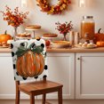 thumbnail image 4 of Qjidjing 2Pcs Fall Thanksgiving Chair Covers, Halloween Maple Leaf Decor Slipcovers For Indoor Home Dining Chair, Party, 4 of 6