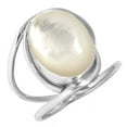 thumbnail image 1 of 925 Sterling Silver Ring For Women White Genuine Mother Of Pearl Gemstone Silver Ring Size 7 April Birthstone Hand Made Silver Ring Size 7 Christmas - Gift For Mom Gemstone 925 Silver Jewelry, 1 of 4