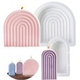 thumbnail image 1 of 2 Piezas Moldes para Velas,Moldes Velas en Forma de,3D Moldes Puente Arcoiris de Silicona,Moldes de Silicona para Hacer Jabón, Velas,DIY, 1 of 5