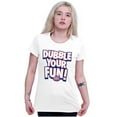 thumbnail image 3 of Dubble Bubble Double Your Fun Logo Women's T Shirt Ladies Tee Brisco Brands S, 3 of 5