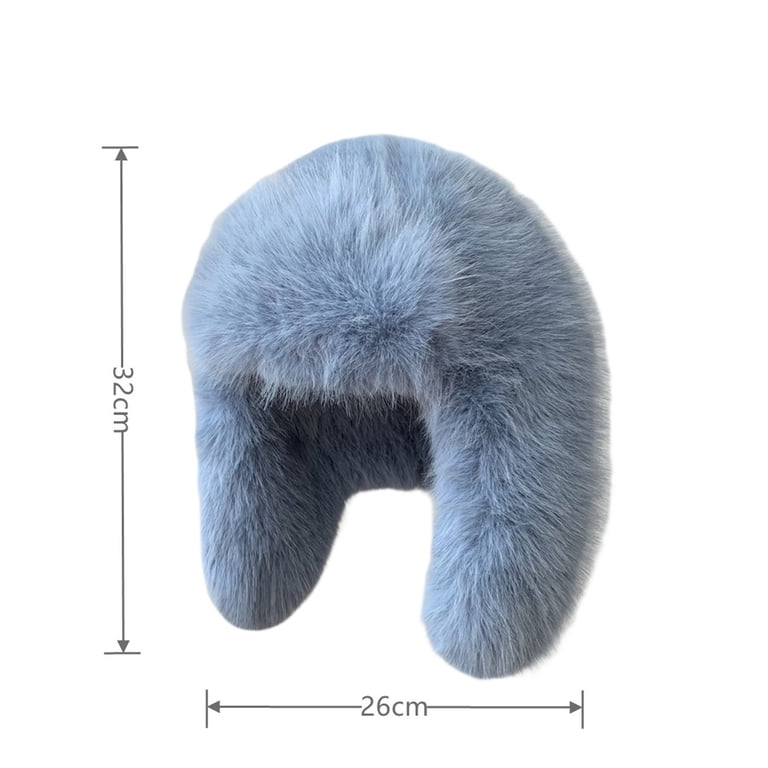 Luxurious Faux Mink Fur Trapper Hat Elegant Minimal Chic Winter Warm Amazon.com: BSYLOO Luxurious Faux Mink Fur Ladies Trapper  main image 4