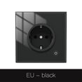 thumbnail image 1 of WiFi Tuya enchufe de pared inteligente estado del relé enchufe de pared ajustable (enchufe de la UE negro) Kuymtek Para estrenar, 1 of 4