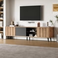 thumbnail image 1 of Modern Wood TV Stand with 3 Doors & Open Shelving - 69" Media Console, 1 of 1