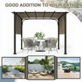 thumbnail image 5 of EAGLE PEAK 10 x 10 FT Outdoor Pergola with Retractable Shade Canopy, Brown Frame, Brown Top, 5 of 6